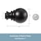 Kenney Mfg Kenney Layla 1" Value Decorative Window Curtain Rod, 30-84", Black KN87002V1NP - alternate 6